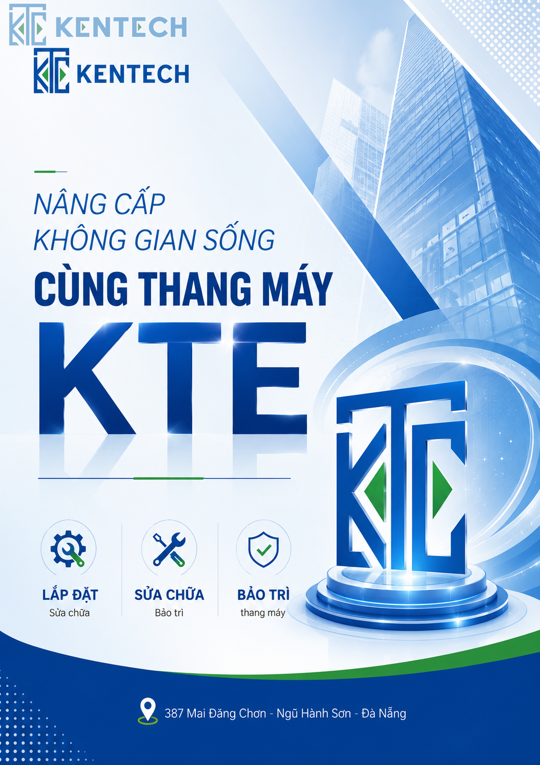 Dịch vụ lắp đặt, sửa chữa và bảo trì thang máy Kentech Đà Nẵng