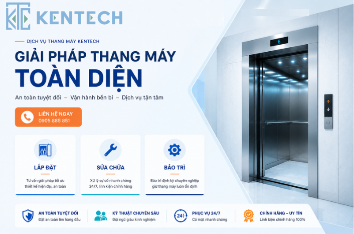 dịch vụ lắp đặt, bảo trì và sửa chữa thang máy Kentech