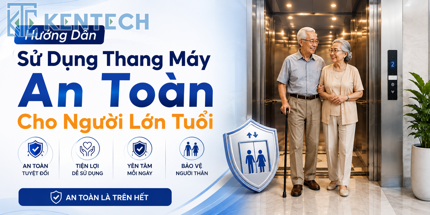 Sử dụng thang máy an toàn cho người lớn tuổi